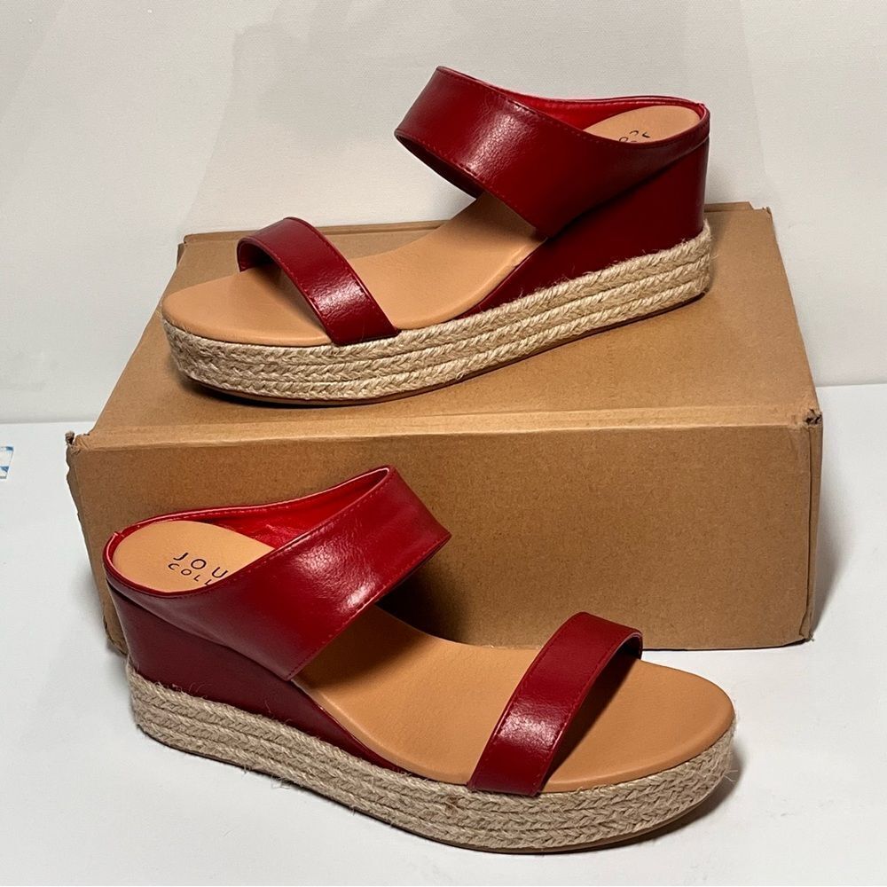 Journee Collection Alissa Wedge Sandals - Picture 5 of 7